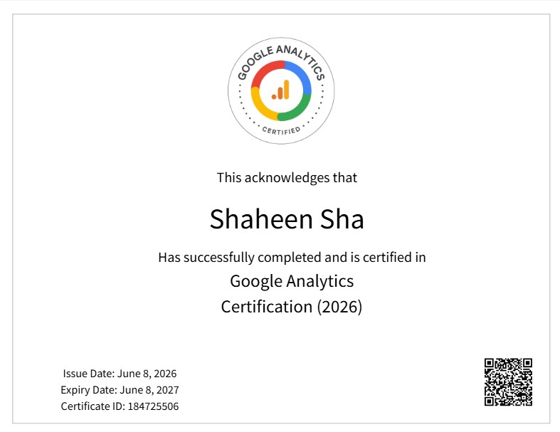 Google Analytics Certification 2026
