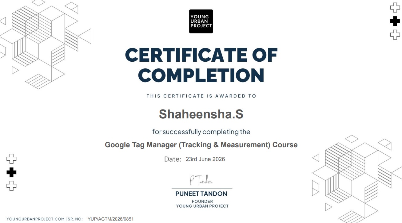 Google Tag Manager Tracking and Measurement