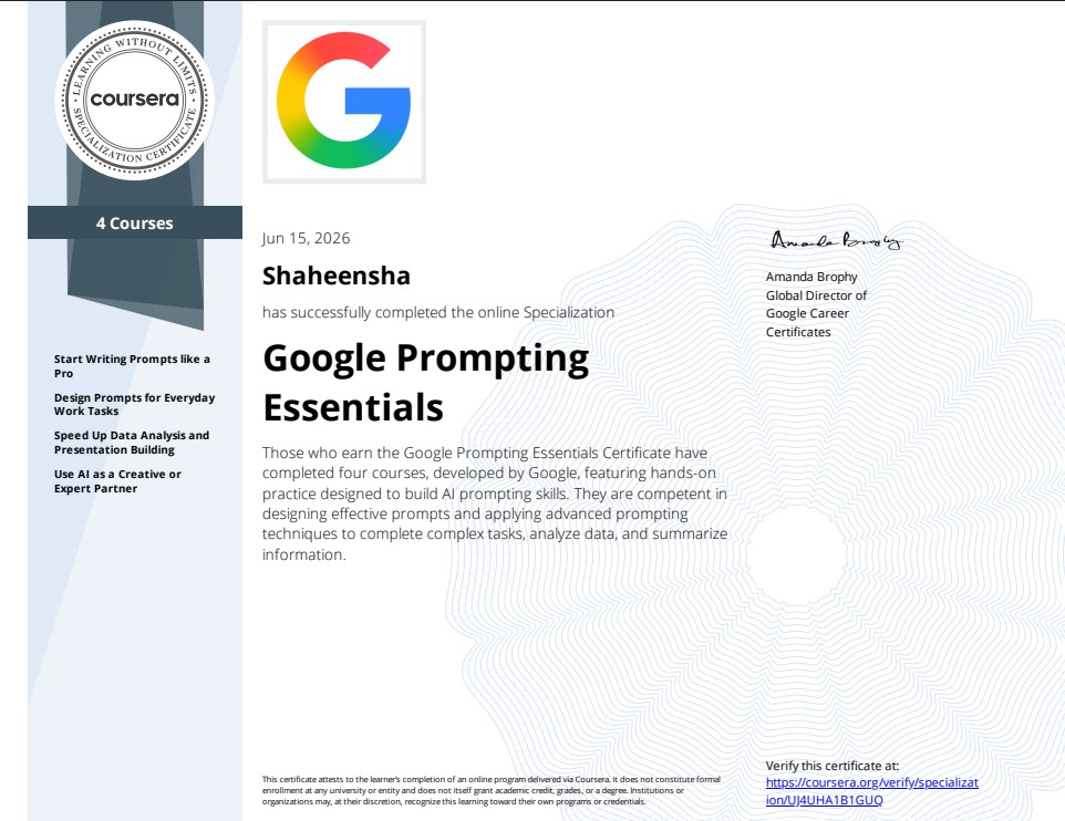 Google Prompting Essentials