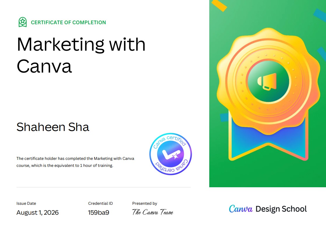 Marketing with Canva Certification